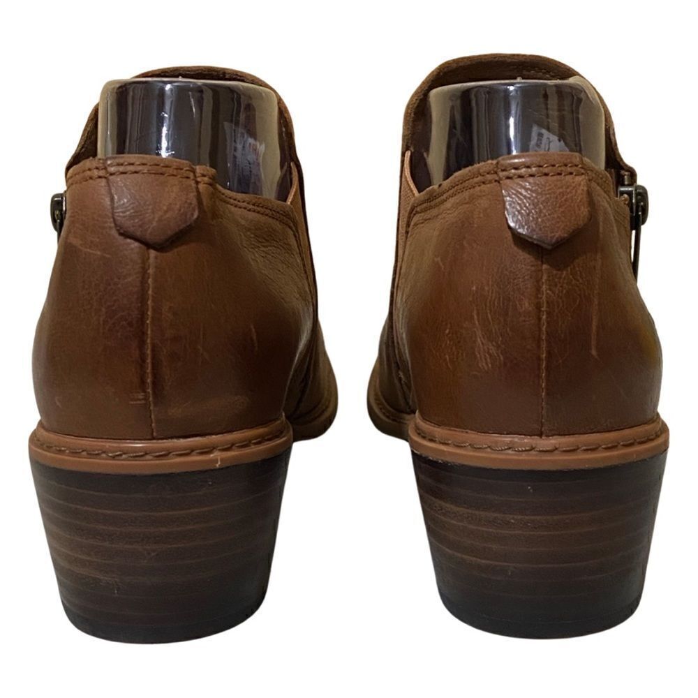 Timberland Sutherlin Bay Brown Leather Heeled Ankle Zip Shootie Boots - Picture 5 of 10